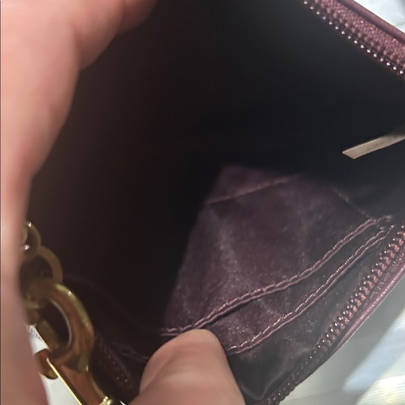 Coach Maroon Leather Wristlet - Picture 2 of 4